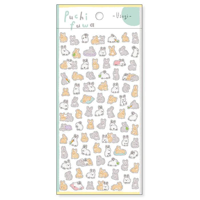MIND WAVE Puchifuwa Tiny Puffy Sticker - Rabbit - Default Title by Techo Treats Stationery