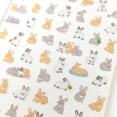 MIND WAVE Puchifuwa Tiny Puffy Sticker - Rabbit - Default Title by Techo Treats Stationery