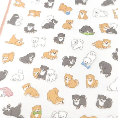 MIND WAVE Puchifuwa Tiny Puffy Sticker - Shiba - Default Title by Techo Treats Stationery