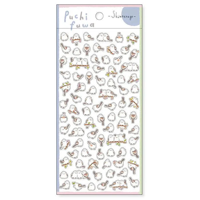 MIND WAVE Puchifuwa Tiny Puffy Sticker - Shimaenaga Long-tailed Tit - Default Title by Techo Treats Stationery