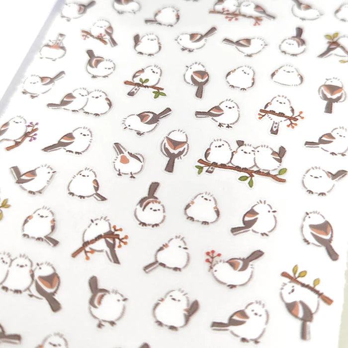 MIND WAVE Puchifuwa Tiny Puffy Sticker - Shimaenaga Long-tailed Tit - Default Title by Techo Treats Stationery
