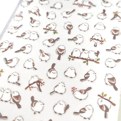 MIND WAVE Puchifuwa Tiny Puffy Sticker - Shimaenaga Long-tailed Tit - Default Title by Techo Treats Stationery