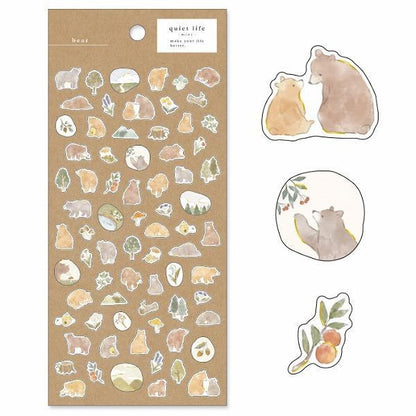 MIND WAVE quiet life - mini - Sticker - Bear - Default Title by Techo Treats Stationery