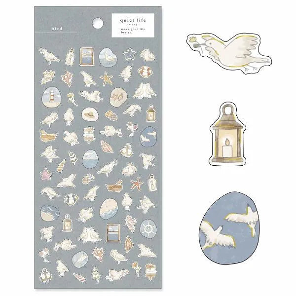 MIND WAVE quiet life - mini - Sticker - Bird - Default Title by Techo Treats Stationery