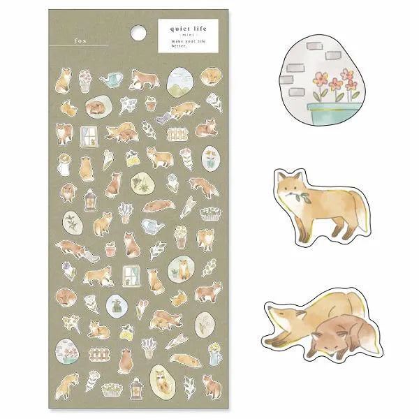 MIND WAVE quiet life - mini - Sticker - Fox - Default Title by Techo Treats Stationery