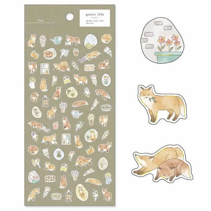 MIND WAVE quiet life - mini - Sticker - Fox - Default Title by Techo Treats Stationery