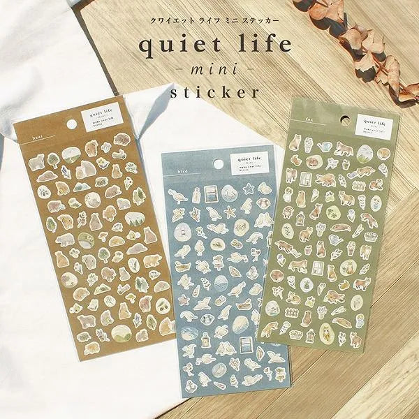 MIND WAVE quiet life - mini - Sticker - Fox - Default Title by Techo Treats Stationery