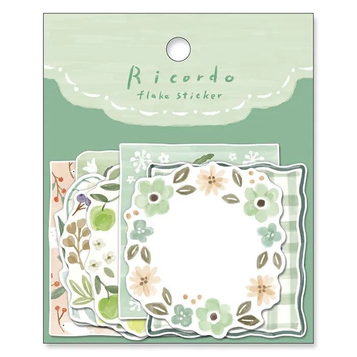 MIND WAVE Ricordo Flake Sticker - Green - Default Title by Techo Treats Stationery