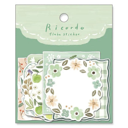MIND WAVE Ricordo Flake Sticker - Green - Default Title by Techo Treats Stationery