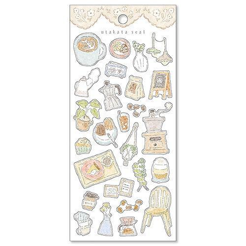 MIND WAVE utakata seal - Coffee - Default Title by Techo Treats Stationery
