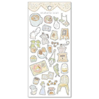 MIND WAVE utakata seal - Coffee - Default Title by Techo Treats Stationery