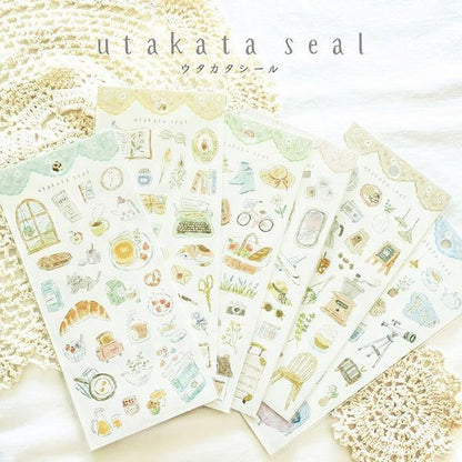 MIND WAVE utakata seal - Coffee - Default Title by Techo Treats Stationery