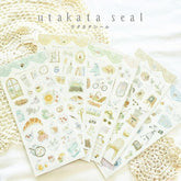 MIND WAVE utakata seal - Garden - Default Title by Techo Treats Stationery