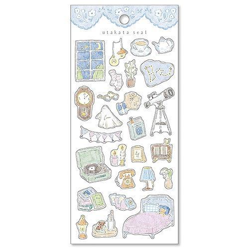 MIND WAVE utakata seal - Night - Default Title by Techo Treats Stationery