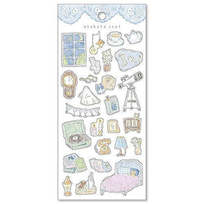 MIND WAVE utakata seal - Night - Default Title by Techo Treats Stationery