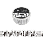 MIND WAVE White and Black Die-cut Masking Tape - Books - Default Title by Techo Treats Stationery