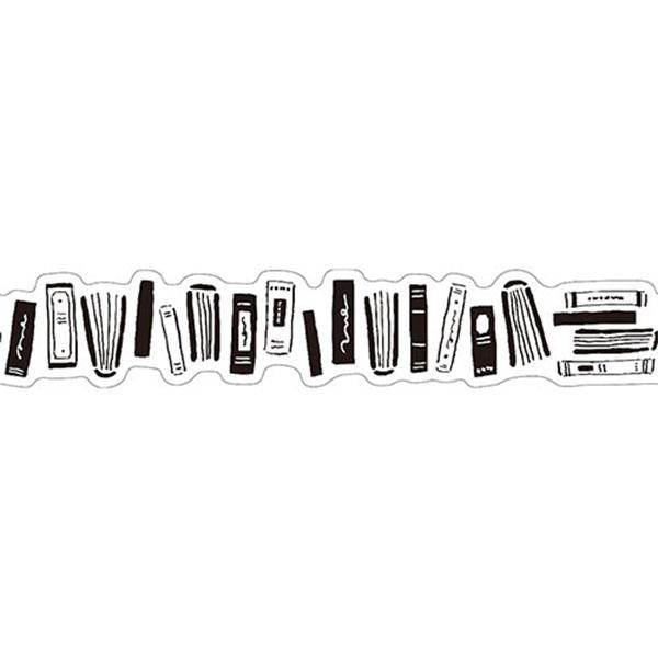 MIND WAVE White and Black Die-cut Masking Tape - Books - Default Title by Techo Treats Stationery