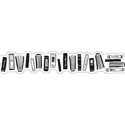 MIND WAVE White and Black Die-cut Masking Tape - Books - Default Title by Techo Treats Stationery