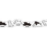 MIND WAVE White and Black Die-cut Masking Tape - Dogs - Default Title by Techo Treats Stationery