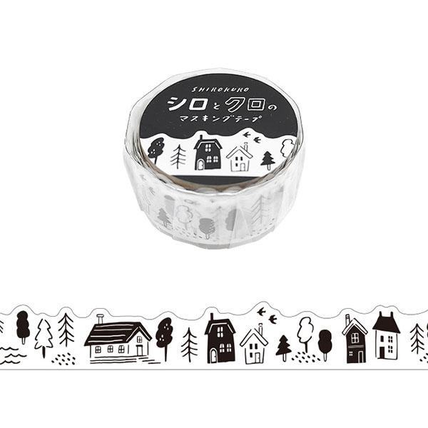MIND WAVE White and Black Die-cut Masking Tape - Lifestyle - Default Title by Techo Treats Stationery