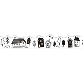 MIND WAVE White and Black Die-cut Masking Tape - Lifestyle - Default Title by Techo Treats Stationery