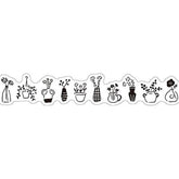 MIND WAVE White and Black Die-cut Masking Tape - Vase - Default Title by Techo Treats Stationery