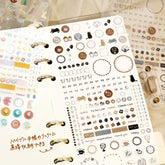 Mini CUBE Seal Planner Sticker - Flower and Coffee Day - Techo Treats