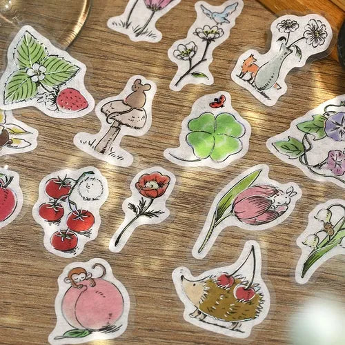 Mini Mini Animals Foil-stamped Flake Seal - Botanical - Techo Treats