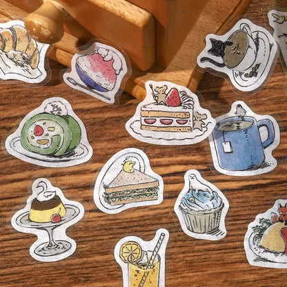 Mini Mini Animals Foil-stamped Flake Seal - Cafe - Techo Treats