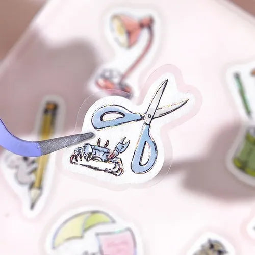 Mini Mini Animals Foil-stamped Flake Seal - Stationery - Techo Treats