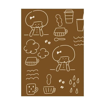 mizutama kokoro moyou Deco Seal - Chilling - Furukawa Shiko - Default Title by Techo Treats Stationery