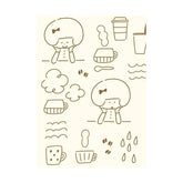 mizutama kokoro moyou Deco Seal - Chilling - Furukawa Shiko - Default Title by Techo Treats Stationery