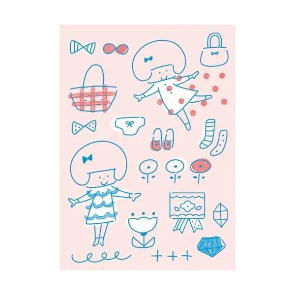 mizutama kokoro moyou Deco Seal - Happy - Furukawa Shiko - Default Title by Techo Treats Stationery