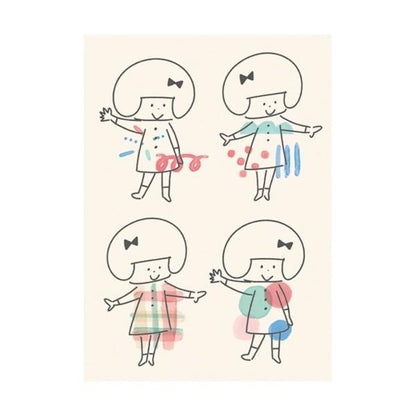 mizutama kokoro moyou Deco Seal - Happy - Furukawa Shiko - Default Title by Techo Treats Stationery