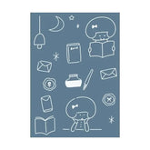 mizutama kokoro moyou Deco Seal - Silence - Furukawa Shiko - Default Title by Techo Treats Stationery