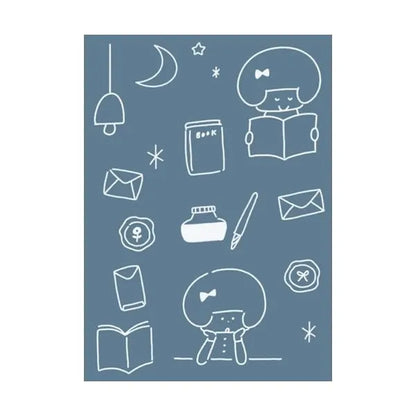 mizutama kokoro moyou Deco Seal - Silence - Furukawa Shiko - Default Title by Techo Treats Stationery