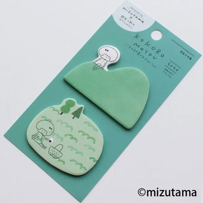 mizutama kokoro moyou Die-cut Sticky Notes - Breezy - Furukawa Shiko - Default Title by Techo Treats Stationery