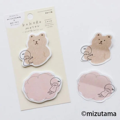 mizutama kokoro moyou Die-cut Sticky Notes - Fluffy - Furukawa Shiko - Default Title by Techo Treats Stationery