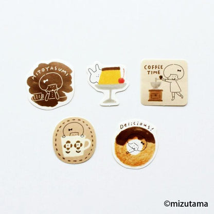 mizutama kokoro moyou Flake Stickers - Chilling - Techo Treats