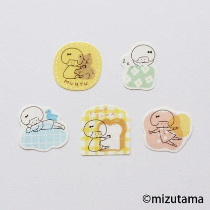 mizutama kokoro moyou Flake Stickers - Fluffy - Furukawa Shiko - Default Title by Techo Treats Stationery