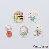 mizutama kokoro moyou Flake Stickers - Happy - Techo Treats