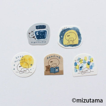 mizutama kokoro moyou Flake Stickers - Silence - Furukawa Shiko - Default Title by Techo Treats Stationery