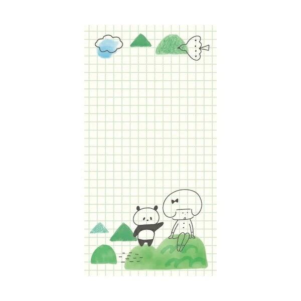 mizutama kokoro moyou Slim Memo - Breezy - Furukawa Shiko - Default Title by Techo Treats Stationery