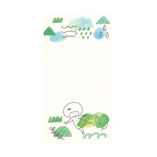 mizutama kokoro moyou Slim Memo - Breezy - Furukawa Shiko - Default Title by Techo Treats Stationery