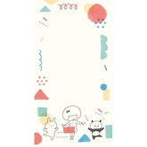 mizutama kokoro moyou Slim Memo - Happy - Furukawa Shiko - Default Title by Techo Treats Stationery