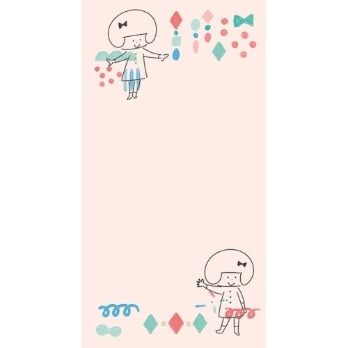 mizutama kokoro moyou Slim Memo - Happy - Furukawa Shiko - Default Title by Techo Treats Stationery