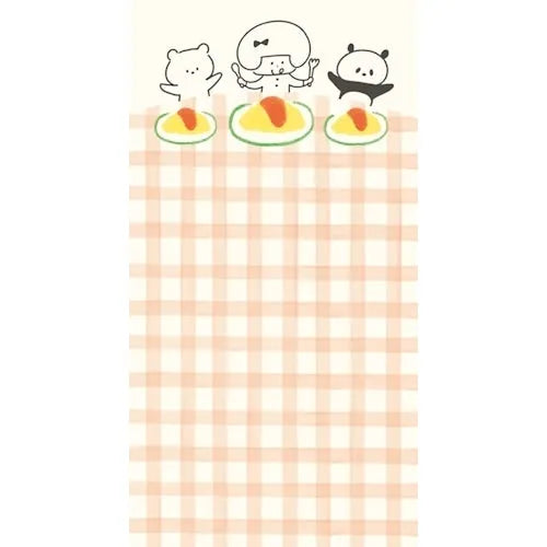 mizutama kokoro moyou Slim Memo - Waiwai - Furukawa Shiko - Default Title by Techo Treats Stationery