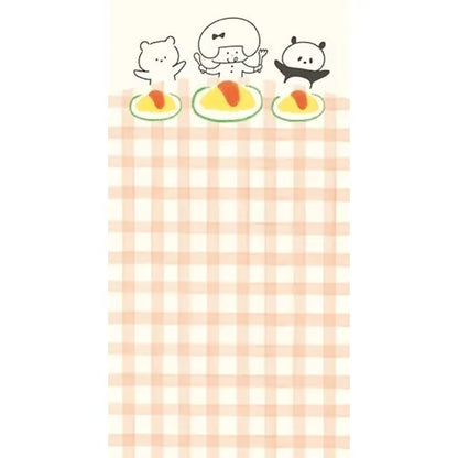 mizutama kokoro moyou Slim Memo - Waiwai - Furukawa Shiko - Default Title by Techo Treats Stationery