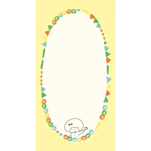 mizutama kokoro moyou Slim Memo - Waiwai - Furukawa Shiko - Default Title by Techo Treats Stationery