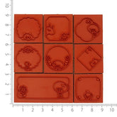 mizutama Rubber Stamp Set - Frame - Techo Treats